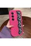 Redmi 15 5G/4G Compatible Pink Red Silicone Case Shockproof Camera Protection with Dotted Lace Pattern