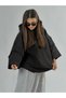 Oversize hooded black women's hoodie coc3497 - 3