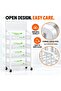 4 Tier Wire Basket Retail Display Rack with Pegboard, - 2