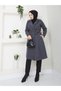 Women's 110 cm Length Unlined Cashmere Coat with Pocket and Belt Details - 4