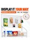 4 Tier Wire Basket Retail Display Rack with Pegboard, - 6
