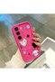 Infinix Hot 60 Pro Plus Compatible Pink Red Silicone Case Shockproof Camera Protection Cat and Star Pattern - 4
