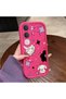 Vivo Y31/Y21D Compatible Pink Red Silicone Case Shockproof Camera Protection Cat and Star Pattern