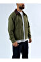 Coc3495 khaki men's jacket with velvet collar - 2