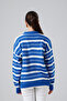Polo Collar Striped Knit Sweater - 7