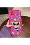 Samsung Galaxy M12/A12 Compatible Pink Red Silicone Case Shockproof Camera Protection Heart Powerpuff Girls Patterned