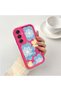 Samsung Galaxy A16 4G/5G Compatible Pink Red Silicone Case Shockproof Camera Protection Flower Pattern - 2