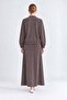 Stone detailed skirt set coffee - 4