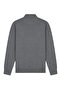 Men's Half Fishbone Sweater Knitwear Embossed Knit Solid Color Classic Fit - 5240B - 4