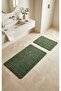 Linda Premium Nordic Bohemian 2-Piece Bath Mat 60X100 60X50 cm Latex Non-Slip Base Washable - 2