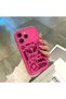 حافظة سيليكون وردية حمراء متوافقة مع هاتف Tecno Spark 40، مقاومة للصدمات، حماية للكاميرا، نمط جرافيتي - 4
