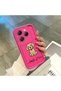 Infinix Hot 40/40 Pro Compatible Pink Red Silicone Case Shockproof Camera Protection Heartbeat and Dog Pattern - 4