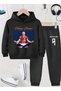 Haaland Printed Boys' Tracksuit, 3-Yarn Shardooned Fabric