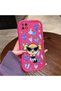 Realme C21 Compatible Pink Red Silicone Case Shockproof Camera Protection Heart Powerpuff Girls Patterned