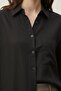 Women's Long Sleeve Buttoned Loose Shirt – 10744 Black - 2