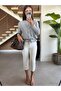 Tricoted Cardigan with Waist Ties and Buttons - 4