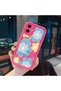 Samsung Galaxy A06 4G/5G Compatible Pink Red Silicone Case Shockproof Camera Protection Flower Pattern - 3
