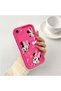 iPhone 7/8/Se 2020 2022 Compatible Pink Red Silicone Case Shockproof Camera Protection Minnie and Bow Pattern - 3