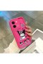 Vivo Y28 4g Compatible Pink Red Silicone Case Shockproof Camera Protection Kuromi Bow Pattern - 4