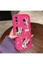 Oppo A55 4g Compatible Pink Red Silicone Case Shockproof Camera Protection Minnie and Bow Pattern