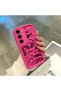 Samsung Galaxy S23 Compatible Pink Red Silicone Case Shockproof Camera Protection Graffiti Pattern - 4
