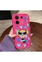 Redmi Note 13 Pro 5g Compatible Pink Red Silicone Case Shockproof Camera Protection Heart Powerpuff Girls Patterned