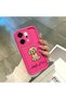 Oppo Reno 14 Pro Compatible Pink Red Silicone Case Shockproof Camera Protection Heartbeat and Dog Pattern - 4