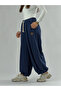 Navy Blue Oversize Women's Baggy Pants Coc3429 - 2