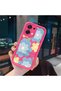 Oppo A6 Pro 4G/5G Compatible Pink Red Silicone Case Shockproof Camera Protection Flower Pattern - 3