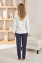 Women's Sofia Fabric Crew Neck Pajama Set - 3