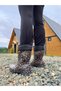 Women's Woolen Patterned Waterproof Snow and Rain Boots with Non-Slip Soles Winter Boots - 4