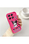 Mi 14t Pro Compatible Pink Red Silicone Case Shockproof Camera Protection Kuromi Bow Pattern - 2