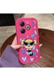 Infinix Smart 8/8 Pro Compatible Pink Red Silicone Case Shockproof Camera Protection Heart Powerpuff Girls Patterned
