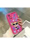 Redmi 10 4g Compatible Pink Red Silicone Case Shockproof Camera Protection Heart Powerpuff Girls Patterned - 4