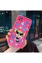 Realme C21 Compatible Pink Red Silicone Case Shockproof Camera Protection Heart Powerpuff Girls Patterned - 3