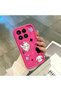 Mi 15 Compatible Pink Red Silicone Case Shockproof Camera Protection Cat and Star Pattern - 4