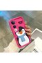 Vivo V50 Lite 4G/5G Compatible Pink Red Silicone Case Shockproof Camera Protection Penguin Pattern - 4