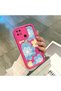 Redmi 10C Compatible Pink Red Silicone Case Shockproof Camera Protection Flower Pattern - 4