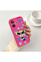 Oppo A5 Pro 4G/5G Compatible Pink Red Silicone Case Shockproof Camera Protection Heart Powerpuff Girls Patterned - 2