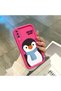 Pink Red Silicone Case Compatible with Samsung Galaxy A50/A50S/A30S Shockproof Camera Protection Penguin Pattern - 4