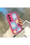Samsung Galaxy A16 4G/5G Compatible Pink Red Silicone Case Shockproof Camera Protection Flower Pattern - 4