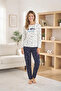 Women's Sofia Fabric Crew Neck Pajama Set - 2