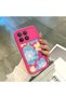 حافظة سيليكون حمراء وردية متوافقة مع Redmi K90، مقاومة للصدمات، حماية للكاميرا، نمط زهور - 4