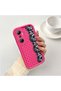 Infinix Hot 20 4g Compatible Pink Red Silicone Case Shockproof Camera Protection Dotted Lace Pattern - 2