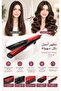 Red Black Wide Plate Hair Straightener, Adjustable Multi-Temp Ceramic Flat Iron, 2 in 1 Straightener & Curler, Home Hair Styling Tool - 5