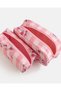 Women Assorted Floral Print 3 Piece Cosmetic Bag Set - 4