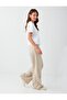 Stone Pleat Detailed Relaxed Fit Crepe Palazzo Trousers - 4