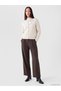 Beige Crew Neck Women's Knitwear Cardigan - 2