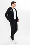 Men's Hooded Stripe Detailed Tracksuit Set Black-9521 - 7