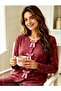 Bowknot Women's Pajama Set Cherry Rotten Color Tiny Cherry Pattern Soft Textured Home Pajama Set